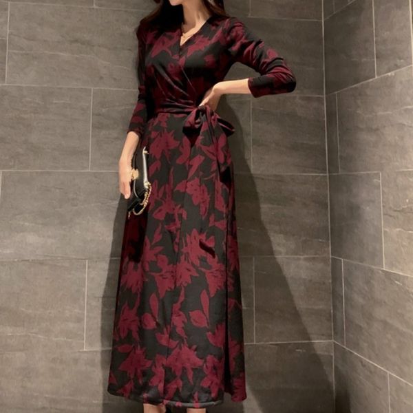 new han edition temperament v-neck with printed skirt restoring ancient ways of cultivate morality fashion women dress, Red;yellow
new han edition temperament v-neck with printed skirt restoring ancient ways of cultivate morality fashion women dress, Red;yellow