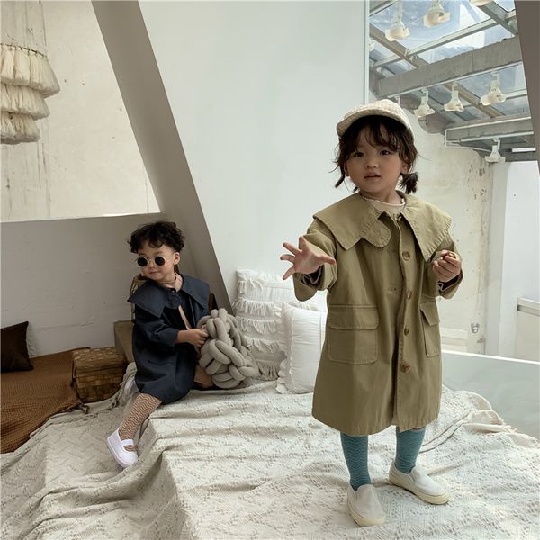 autumn korean style fashion girls solid color long trench baby boys loose all-match turn-down collar jackets outwear y191023, Blue;gray
autumn korean style fashion girls solid color long trench baby boys loose all-match turn-down collar jackets outwear y191023, Blue;gray