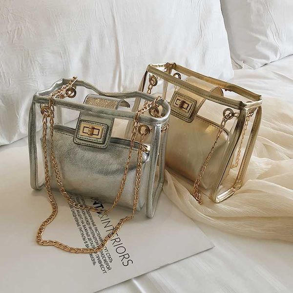 fashion women pvc transparent bag summer clear bags for woman 2020 compound bag chain jelly pack crossbody bags gold silver
fashion women pvc transparent bag summer clear bags for woman 2020 compound bag chain jelly pack crossbody bags gold silver