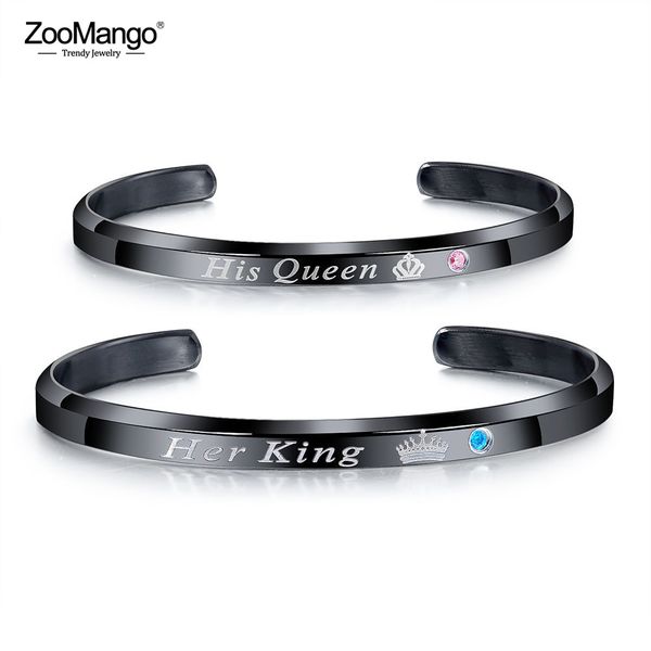 zoomango her king/his queen infinity love couple black stainless steel bangle bracelet fashion lover cz crown bracelet zogh931b
zoomango her king/his queen infinity love couple black stainless steel bangle bracelet fashion lover cz crown bracelet zogh931b
