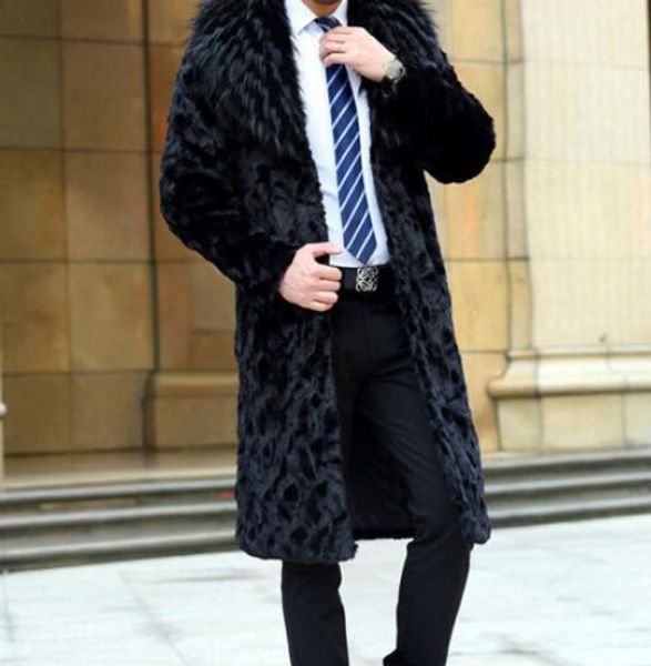 s-6xl 2019 spring men's new fashion faux fur coat long lapels single-breasted mink coat, Black
s-6xl 2019 spring men's new fashion faux fur coat long lapels single-breasted mink coat, Black