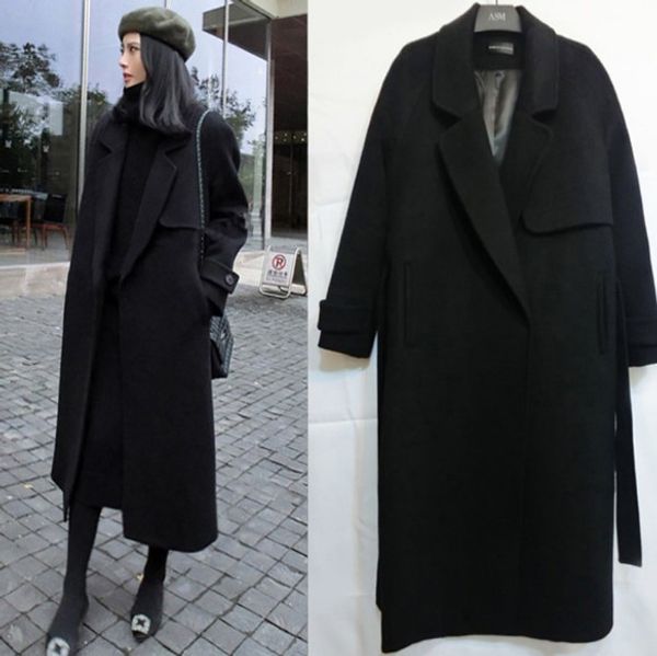 women winter coats 2020 autumn and winter new large size women's black lapel windbreaker loose long wool coat female
women winter coats 2020 autumn and winter new large size women's black lapel windbreaker loose long wool coat female