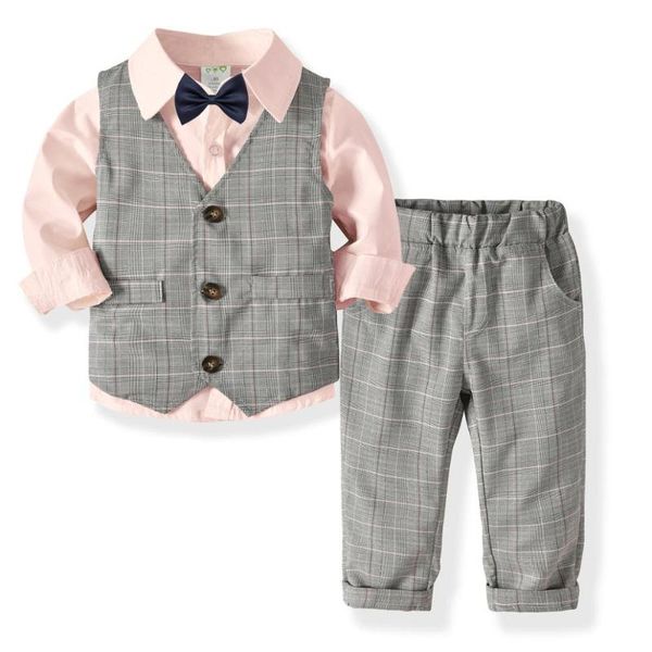 boys formal suits kids weeding party sets gentleman vest shirt pants 3pcs waistcoat costumes baby boys fashion outfits clothes, White
boys formal suits kids weeding party sets gentleman vest shirt pants 3pcs waistcoat costumes baby boys fashion outfits clothes, White