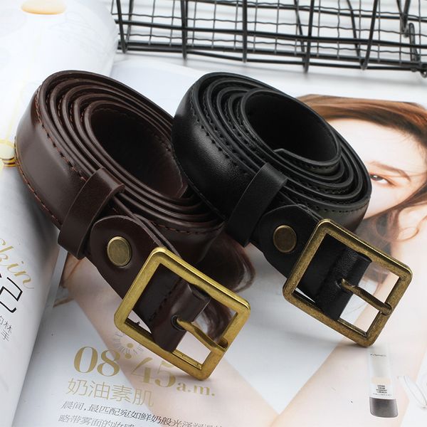 new belt student retro waist belts double pu leather belt 105cm length, Black;gray
new belt student retro waist belts double pu leather belt 105cm length, Black;gray