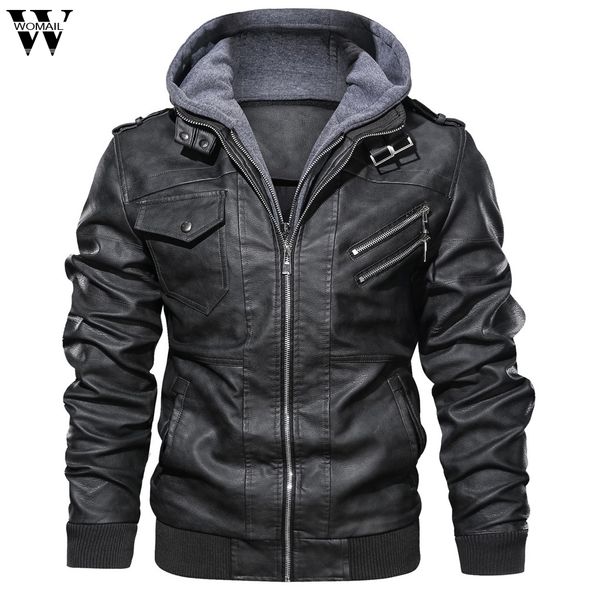 jackets men winter warm vintage hoodies motorcycle leather streetwear jacket multi-pocket outwear waterproof casual coat 730, Black;brown
jackets men winter warm vintage hoodies motorcycle leather streetwear jacket multi-pocket outwear waterproof casual coat 730, Black;brown