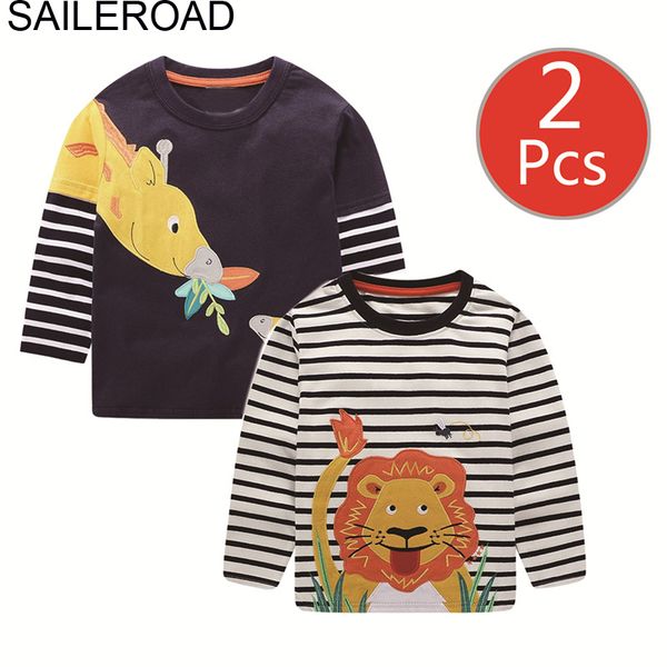 saileroad 2pcs boys long sleeve shirts cotton animal print girls long sleeve shirts for kids clothes autumn children shirt t200103, Red;yellow
saileroad 2pcs boys long sleeve shirts cotton animal print girls long sleeve shirts for kids clothes autumn children shirt t200103, Red;yellow