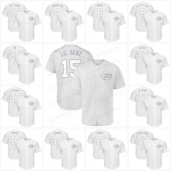 Reds 15 Nick Senzel Lil Senz F 2019 Players Weekend Cincinnati jerseysTrevor Bauer J OCHART Amir Garrett COUNT ON AG Derek Dietrich DIETZ
Reds 15 Nick Senzel Lil Senz F 2019 Players Weekend Cincinnati jerseysTrevor Bauer J OCHART Amir Garrett COUNT ON AG Derek Dietrich DIETZ