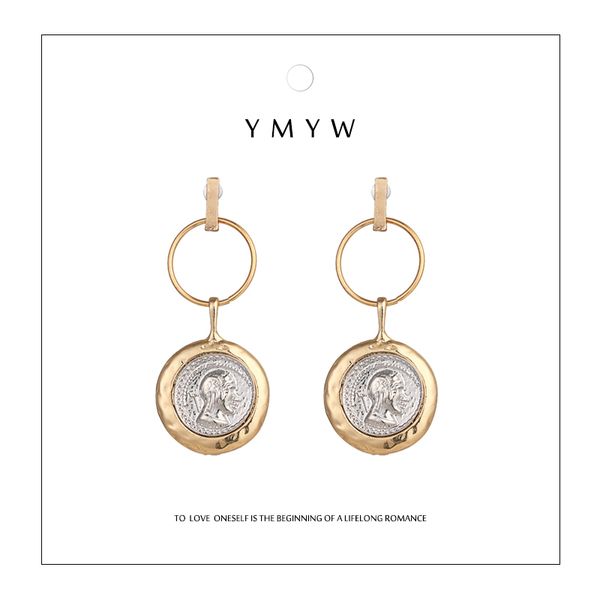 ymyw vintage trendy round geometric pendant drop earrings symmetrica coin charms gift boucles d'oreille pour les femmes party, Silver
ymyw vintage trendy round geometric pendant drop earrings symmetrica coin charms gift boucles d'oreille pour les femmes party, Silver