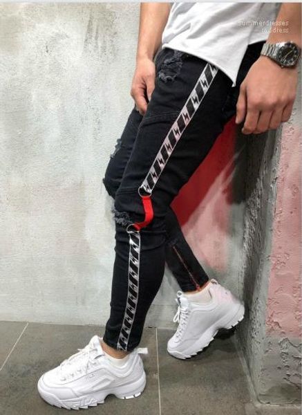 print pencil pants casual striped long jeans men clothing mens designer hole jeans fashion letter, Blue
print pencil pants casual striped long jeans men clothing mens designer hole jeans fashion letter, Blue