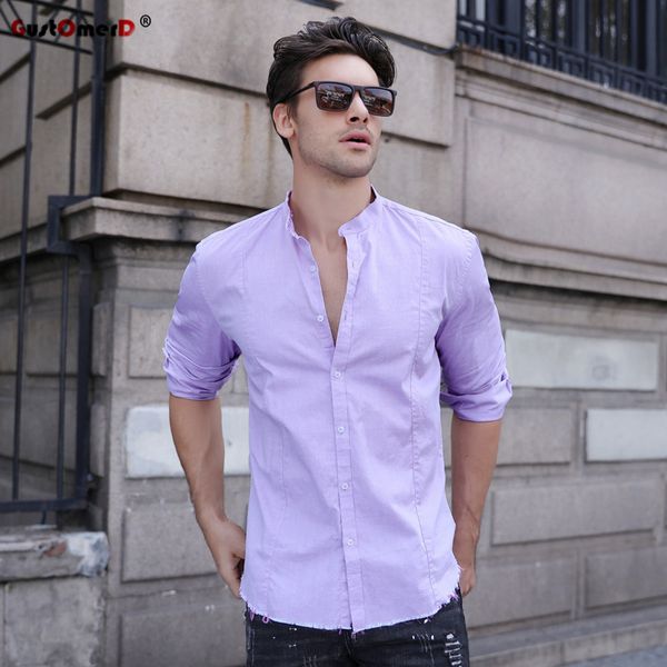 gustomerd nice tide autumn fashion design tassel shirt men stand collar slim fit men shirt long sleeve 111% cotton shirts, White;black
gustomerd nice tide autumn fashion design tassel shirt men stand collar slim fit men shirt long sleeve 111% cotton shirts, White;black