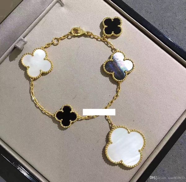 european and american fashion noble flowers series women's four seasons wild bracelet, Black
european and american fashion noble flowers series women's four seasons wild bracelet, Black