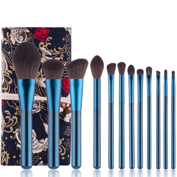 12pcs indigo blue makeup brushes professional makeup brush tools set & kits foundation powder lip eye contour blush brush with cloth bag
12pcs indigo blue makeup brushes professional makeup brush tools set & kits foundation powder lip eye contour blush brush with cloth bag