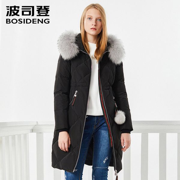 bosideng women winter duck down jacket mid-long down coat natural fur ball zipper thicken outwear waterproof b70141146v, Black
bosideng women winter duck down jacket mid-long down coat natural fur ball zipper thicken outwear waterproof b70141146v, Black