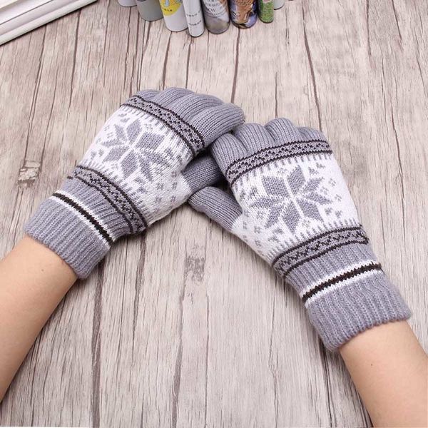 classic warm gloves female thick knitted snowflake full finger gloves winter christmas mittens screen sense mitaine femme luvas, Blue;gray
classic warm gloves female thick knitted snowflake full finger gloves winter christmas mittens screen sense mitaine femme luvas, Blue;gray