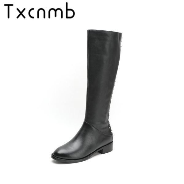 txcnmb knee high boots female genuine leather heels black thigh high boots round toe 2019 autumn winter botas women shoes
txcnmb knee high boots female genuine leather heels black thigh high boots round toe 2019 autumn winter botas women shoes