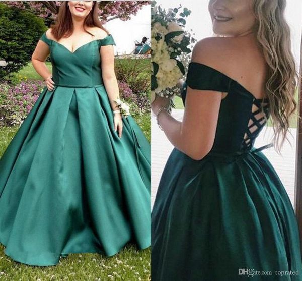 2019 dark green prom dresses off the shoulder simple satin a line floor length draped lace up back eelgant graduation party dress, Black
2019 dark green prom dresses off the shoulder simple satin a line floor length draped lace up back eelgant graduation party dress, Black
