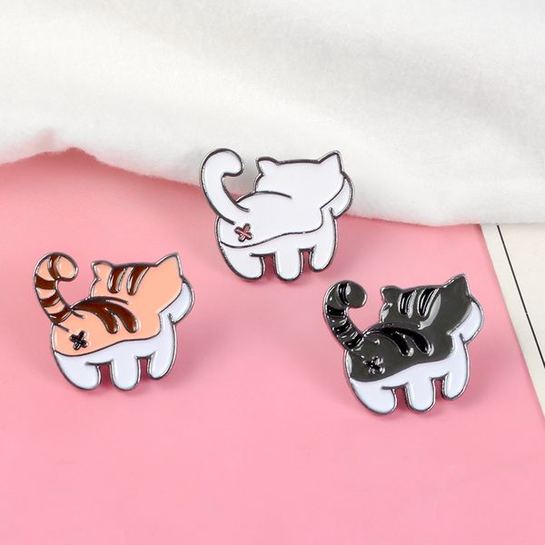 super cute cat butts hum tsundere cat turn back to me white calico pet badge coloring cartoon enamel pin brooches for kids, Gray
super cute cat butts hum tsundere cat turn back to me white calico pet badge coloring cartoon enamel pin brooches for kids, Gray