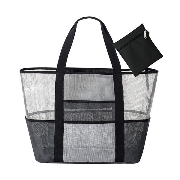 mesh beach bag handbag beach bag family net mesh picnic storage shopping handbag, black
mesh beach bag handbag beach bag family net mesh picnic storage shopping handbag, black