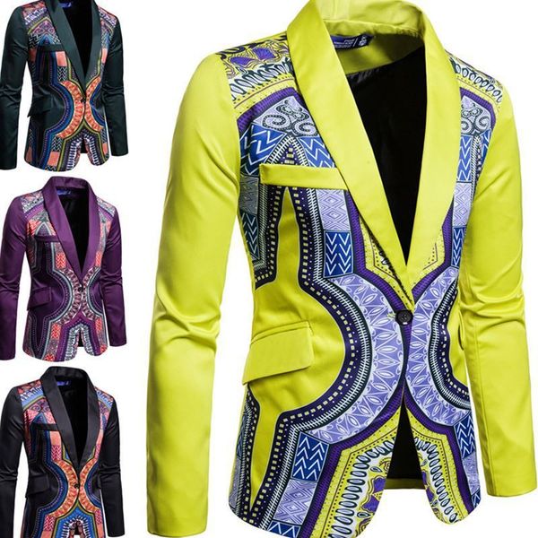 2018 autumn and winter cool men one-button suit ethnic-style printed suit man formal dress, White;black
2018 autumn and winter cool men one-button suit ethnic-style printed suit man formal dress, White;black