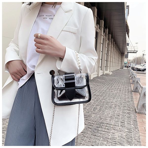 summer bag female 2020 new ladies bag trend fashion transparent messenger female wild shoulder
