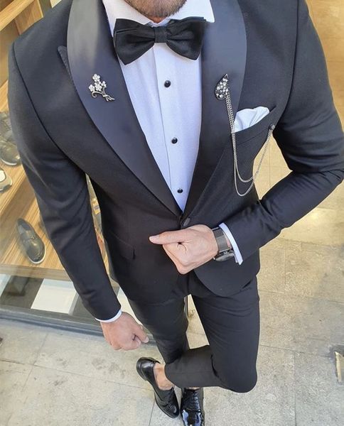 custom made men suits black groom tuxedos shawl satin lapel groomsmen wedding man 2 pieces ( jacket + pants +tie ) l547, Black;gray
custom made men suits black groom tuxedos shawl satin lapel groomsmen wedding man 2 pieces ( jacket + pants +tie ) l547, Black;gray