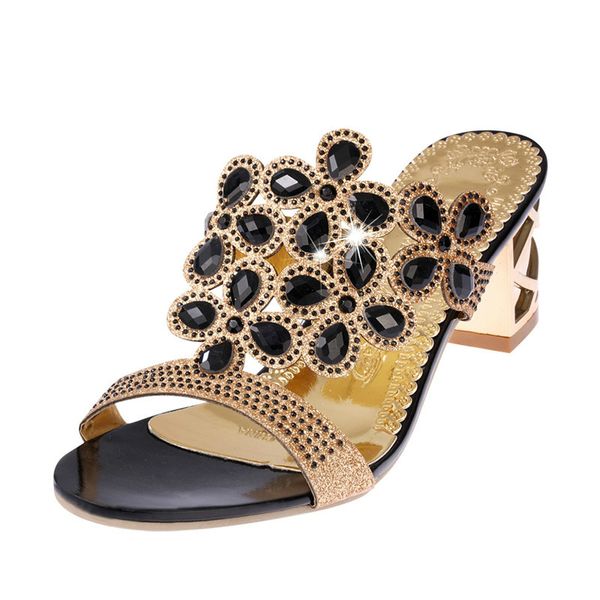 summer fashion rhinestone women slippers high heels peep toe square heels female sandals crystal party shoes drop shipping, Black
summer fashion rhinestone women slippers high heels peep toe square heels female sandals crystal party shoes drop shipping, Black