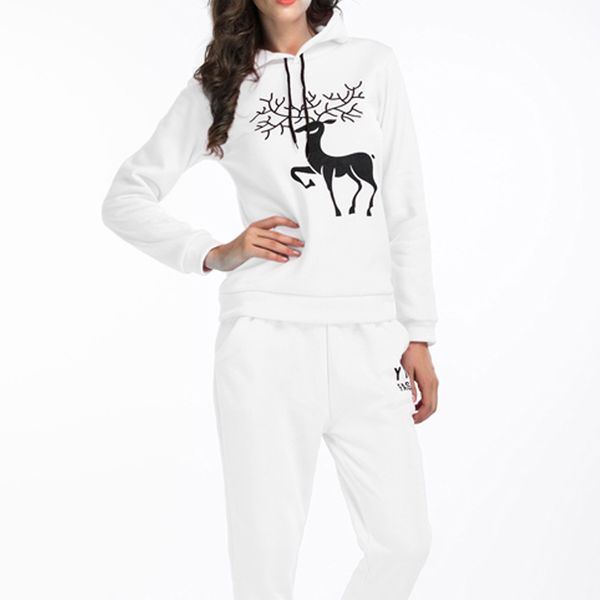 women's tracksuits 2021 autumn fashion long sleeve women sets snowflake deer pattern white hooded sweatshirt+trousers 2 piece set, Gray
women's tracksuits 2021 autumn fashion long sleeve women sets snowflake deer pattern white hooded sweatshirt+trousers 2 piece set, Gray