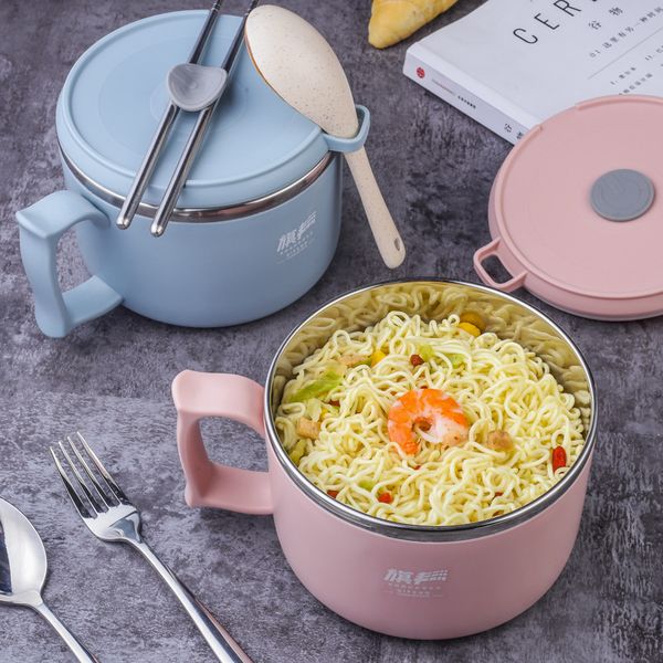 304 stainless steel instant noodle bowl instant noodles children rice bowl household bowls and chopsticks with lid container cre, Blue;pink
304 stainless steel instant noodle bowl instant noodles children rice bowl household bowls and chopsticks with lid container cre, Blue;pink