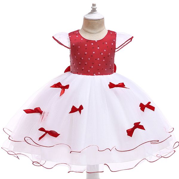 retail kids designer dress girls gowns new year christmas dress children dots bows patchwork princess dress kids designer boutique clothes, Red;yellow
retail kids designer dress girls gowns new year christmas dress children dots bows patchwork princess dress kids designer boutique clothes, Red;yellow