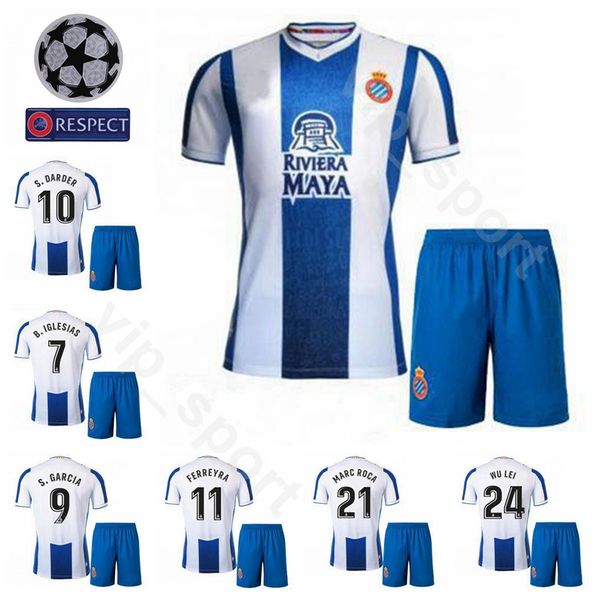 rcd espanyol 24 wu lei jersey set 2019 2020 soccer 7 borja iglesias 10 sergi darder 22 matias vargas football shirt kits uniform, Black
rcd espanyol 24 wu lei jersey set 2019 2020 soccer 7 borja iglesias 10 sergi darder 22 matias vargas football shirt kits uniform, Black