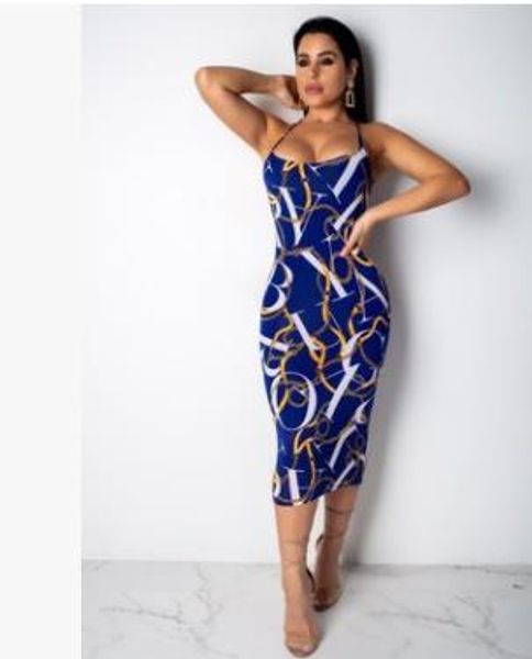 Women Chain Printed Dresses Summer Bodycon Sheath Spaghetti Strap Dress Backless Casual Dress
Women Chain Printed Dresses Summer Bodycon Sheath Spaghetti Strap Dress Backless Casual Dress
