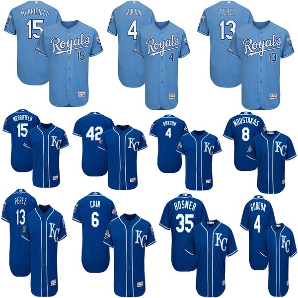 Kansas Men's City Royals Jerseys Salvador Mike 8 Moustakas Perez Alex Gordon 35 Eric Hosmer Blue Royal Alternate Collection Baseball Jersey
Kansas Men's City Royals Jerseys Salvador Mike 8 Moustakas Perez Alex Gordon 35 Eric Hosmer Blue Royal Alternate Collection Baseball Jersey