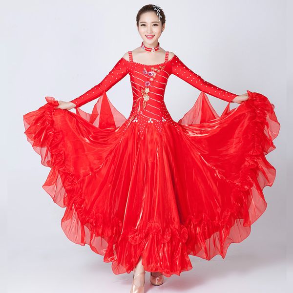 new modern dance costumes women ballroom dance dresses standard salsa samba tango ballroom competition dresses, Black;red
new modern dance costumes women ballroom dance dresses standard salsa samba tango ballroom competition dresses, Black;red