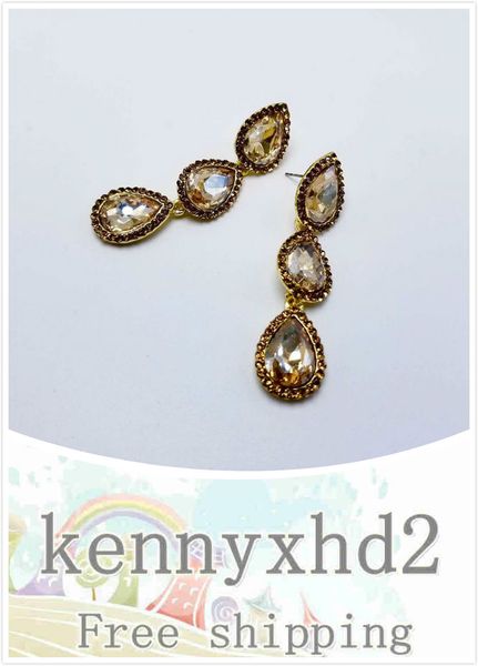 european and american selling crystal water drop with diamond long tassel earrings female temperament versatile earrings, Golden
european and american selling crystal water drop with diamond long tassel earrings female temperament versatile earrings, Golden