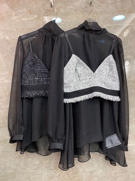 2020 early spring new women's off-shoulder strap decorative round neck long sleeve perspective two-piece 328, White
2020 early spring new women's off-shoulder strap decorative round neck long sleeve perspective two-piece 328, White