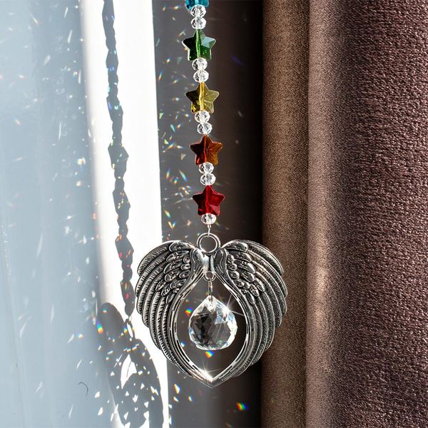 hd 1шт чакра кристалл хранитель крылья ангела suncatcher радуга maker коллекция с crystal ball висячие украшения для окна
hd 1шт чакра кристалл хранитель крылья ангела suncatcher радуга maker коллекция с crystal ball висячие украшения для окна