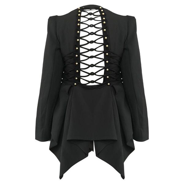 womans suit jacket backless backless solid color small suit female slim irregular hem long sleeve loose jacket tide, White;black
womans suit jacket backless backless solid color small suit female slim irregular hem long sleeve loose jacket tide, White;black