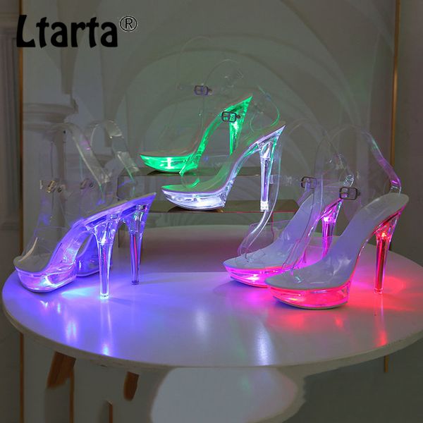 ltarta summer large size 34-43 super high heels glowing thin heel platform sandals transparent model crystal sandals lfd, Black
ltarta summer large size 34-43 super high heels glowing thin heel platform sandals transparent model crystal sandals lfd, Black