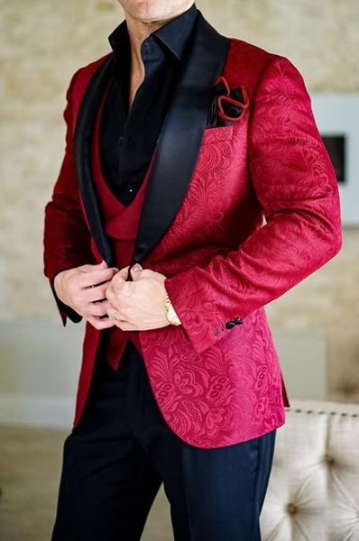 men's slim fit suit 3 pieces jacquard paisley pattern jacket vest pants formal party wedding set for man business blazer, White;black
men's slim fit suit 3 pieces jacquard paisley pattern jacket vest pants formal party wedding set for man business blazer, White;black