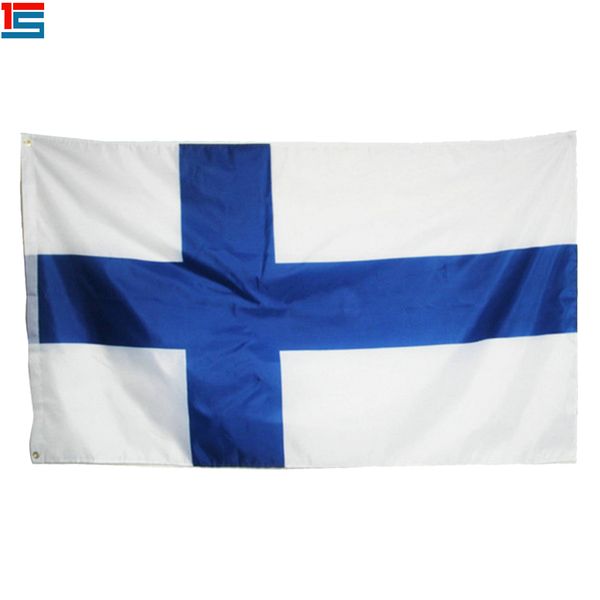 digital printing finland flag 90 x 150 cm polyester national country flag banner with two grommets 
digital printing finland flag 90 x 150 cm polyester national country flag banner with two grommets