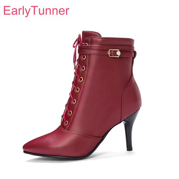 2019 winter brand new wine red black women ankle boots high stiletto heels lady shoes ea106 plus big small size 10 30 45 48
2019 winter brand new wine red black women ankle boots high stiletto heels lady shoes ea106 plus big small size 10 30 45 48