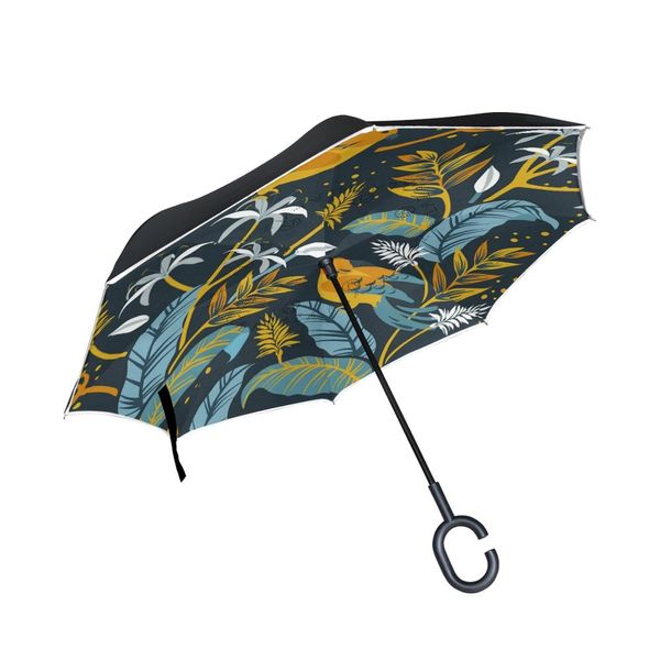 

susino stick umbrella upside down umbrella for women men with c-shaped handle windproof waterproof umbrellas