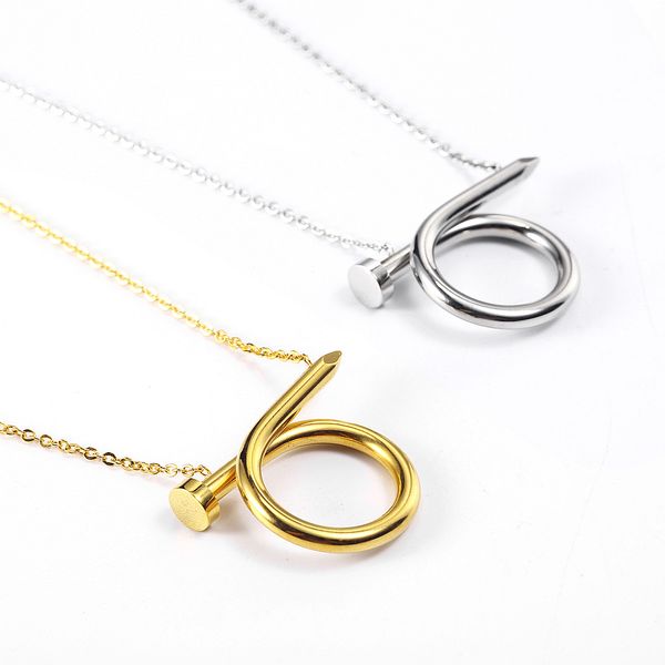 creative nail pendant necklaces for women and men gold silver stainless steel necklace charm couple necklace jewelry
creative nail pendant necklaces for women and men gold silver stainless steel necklace charm couple necklace jewelry