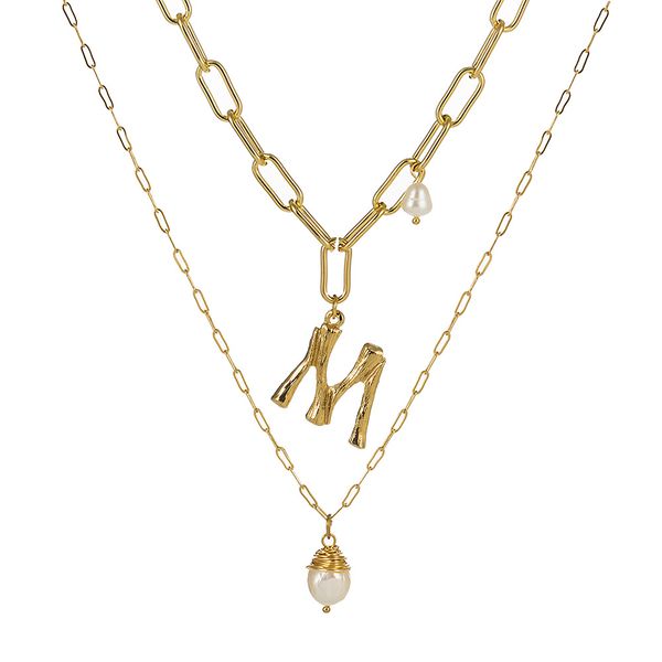 natural freshwater baroque pearl pendant necklace for women gold color 26 a-z big letter name initial necklaces, Silver
natural freshwater baroque pearl pendant necklace for women gold color 26 a-z big letter name initial necklaces, Silver