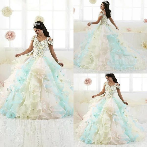 2019 rainbow quinceanera dresses off the shoulder crystal beaded appliqued sleeveless ball gown girl's pageant dress formal party wear, Blue;red
2019 rainbow quinceanera dresses off the shoulder crystal beaded appliqued sleeveless ball gown girl's pageant dress formal party wear, Blue;red