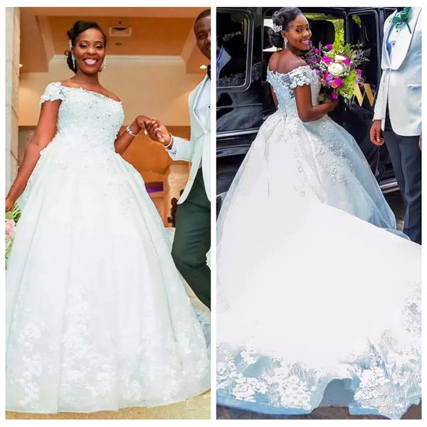 off shoulder short sleeves lace appliques wedding dresses 2020 formal beaded black girls african style bridal gowns plus size, White
off shoulder short sleeves lace appliques wedding dresses 2020 formal beaded black girls african style bridal gowns plus size, White