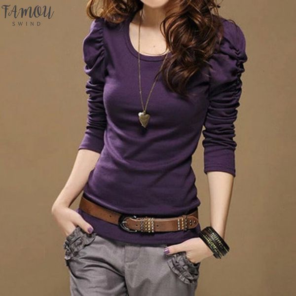 2020 new spring womens slim fashion temperament long sleeved women t shirt bubble sleeve bottoming shirt female plus size, White
2020 new spring womens slim fashion temperament long sleeved women t shirt bubble sleeve bottoming shirt female plus size, White