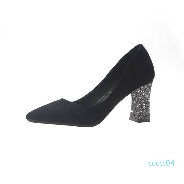 pointed suede high heels pumps women shoes 2019 new spring autumn wild sequins square heel shallow bling female shoes, Black
pointed suede high heels pumps women shoes 2019 new spring autumn wild sequins square heel shallow bling female shoes, Black