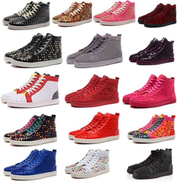 Fashion Designer Brand Studded Spikes Flats shoes mens sandals Red Bottom Shoes For Men and Women Party Lovers Genuine Leather Sneakers
Fashion Designer Brand Studded Spikes Flats shoes mens sandals Red Bottom Shoes For Men and Women Party Lovers Genuine Leather Sneakers