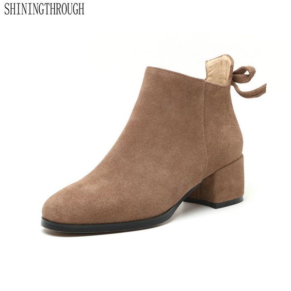 2020 suede leather ankle zipper women boots fashion erogenous square mid heel women shoes round toe ladies casual party shoes, Black
2020 suede leather ankle zipper women boots fashion erogenous square mid heel women shoes round toe ladies casual party shoes, Black
